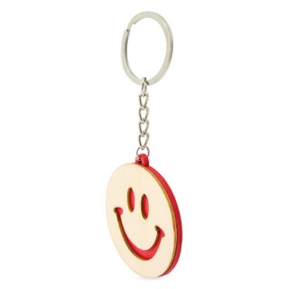 Llavero de madera smile personalizado